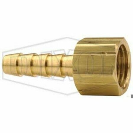 DIXON Ball Seat Hose Barb, 3/8 x 5/16 in, Female NPSM x Hose Barb, Brass, Domestic 1240506K